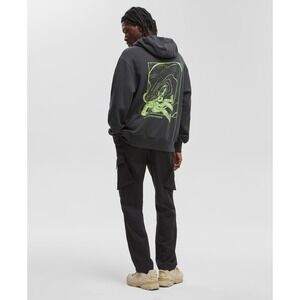 Mode Of One Mens Oversized Graphic Hoodie Jet Grey Destination Nowhere Large